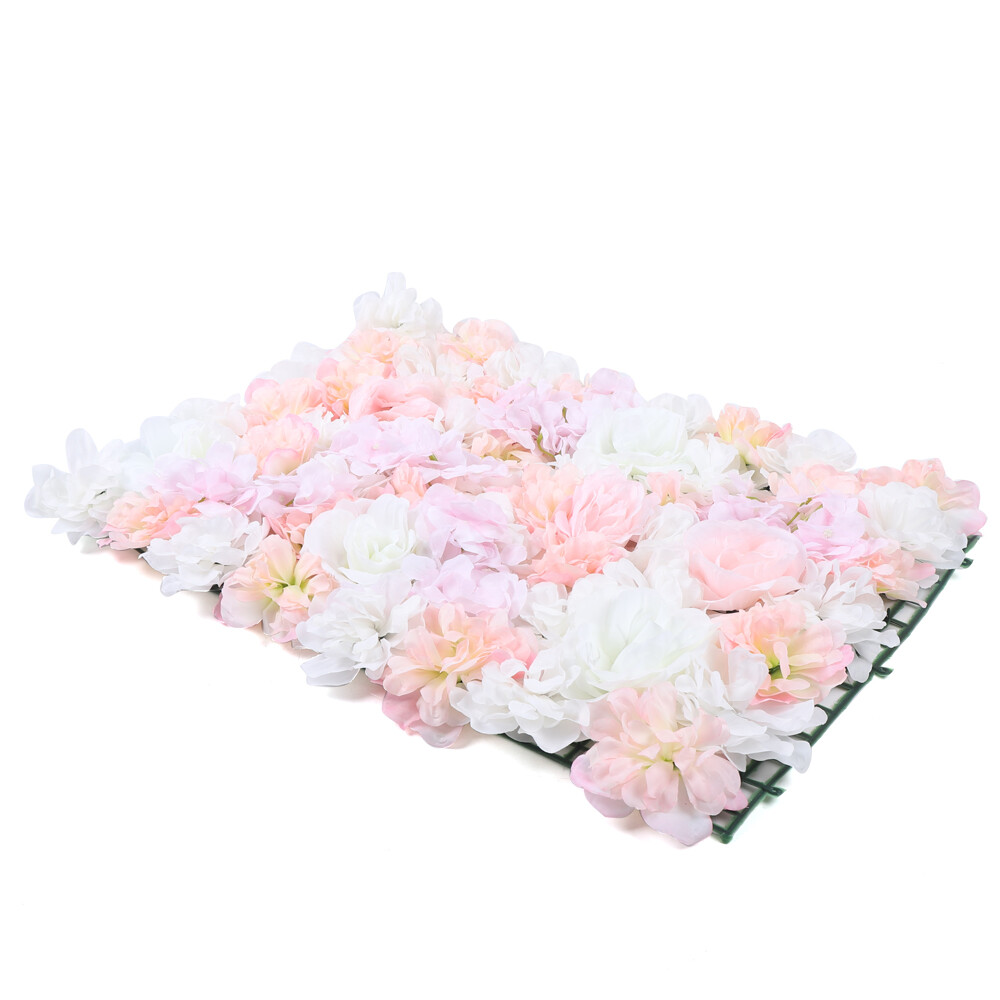60x40cm Silk Rose Artificial Flower Wall Panel Wedding Party Backdrop Decoration