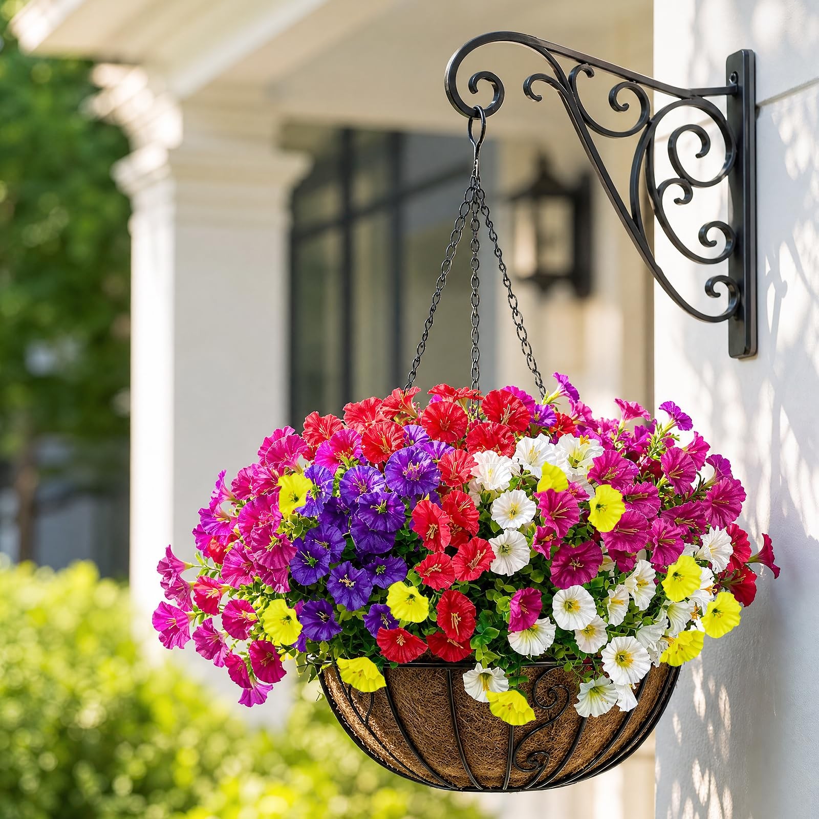 14 Pcs Artificial Petunias for Outdoors, UV Resistant Artificial Outdoor Plan…