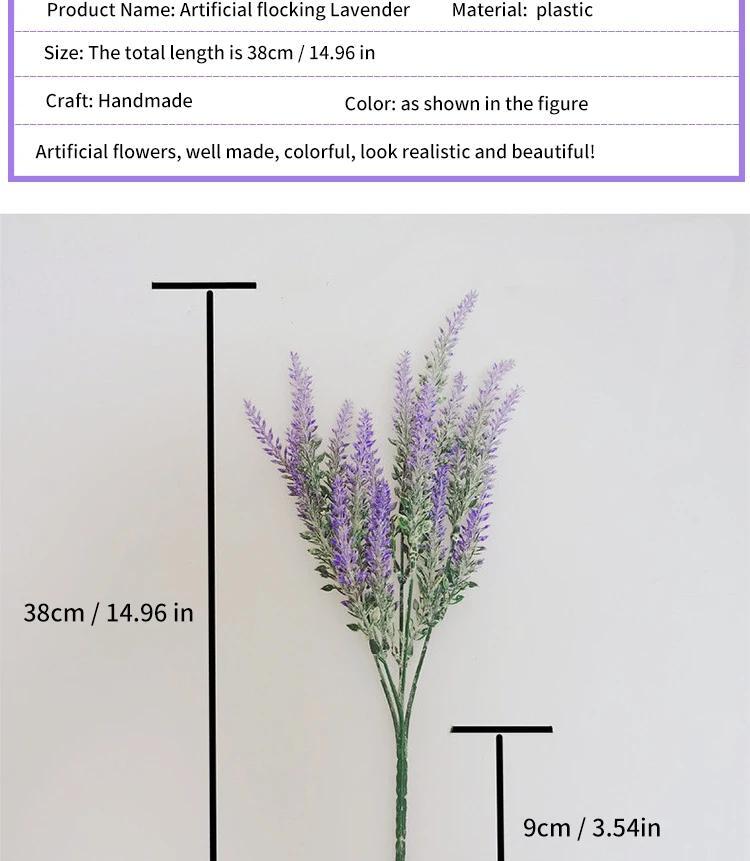 a Bunch of Provence Lavender Plastic Artificial Flowers False Plants Wedding Hom