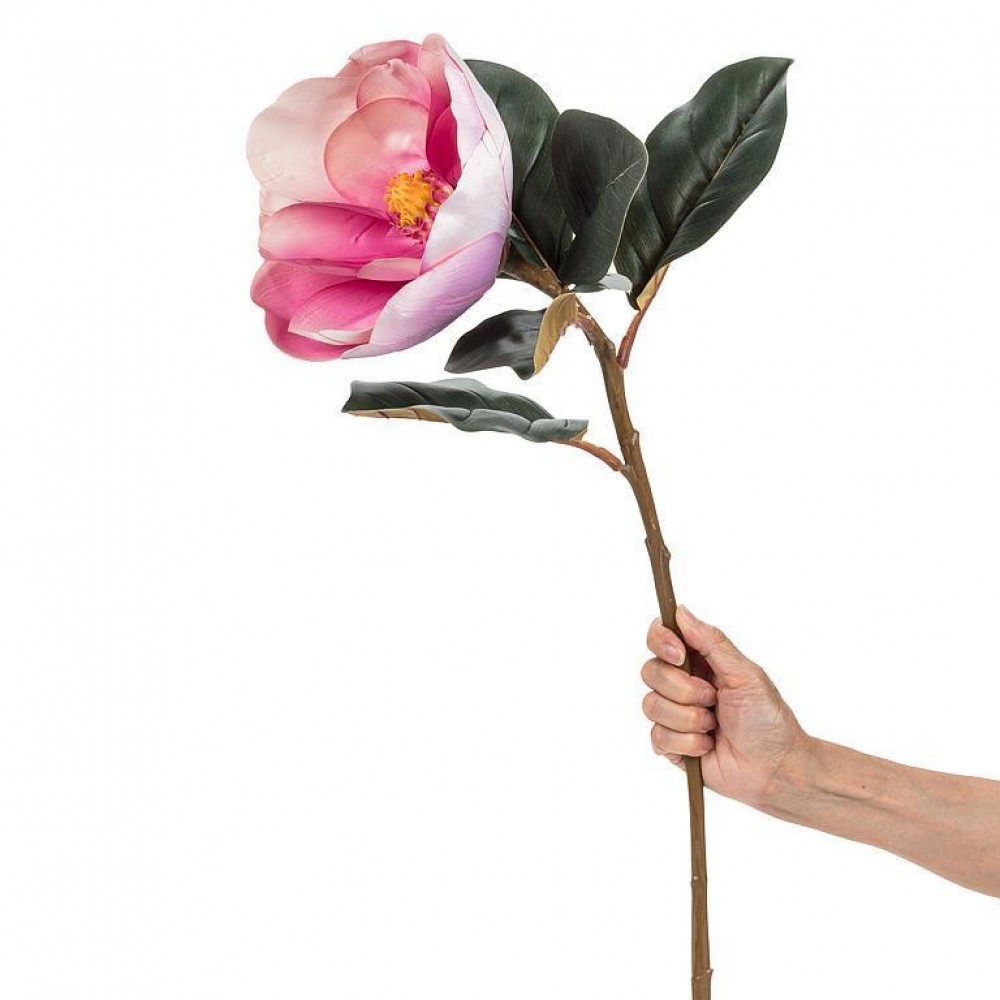 Large Pink Magnolia Bloom Artificial Flower
