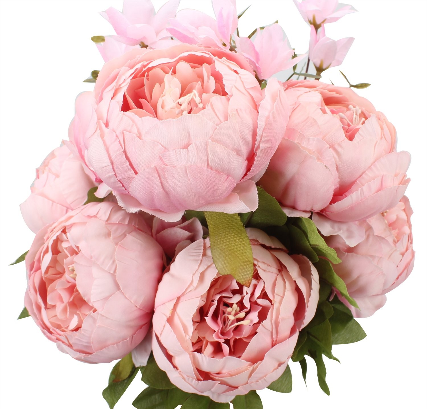 1 PCS Spring Artificial Silk Peony Bouquet Light Pink Wedding Home Decoration