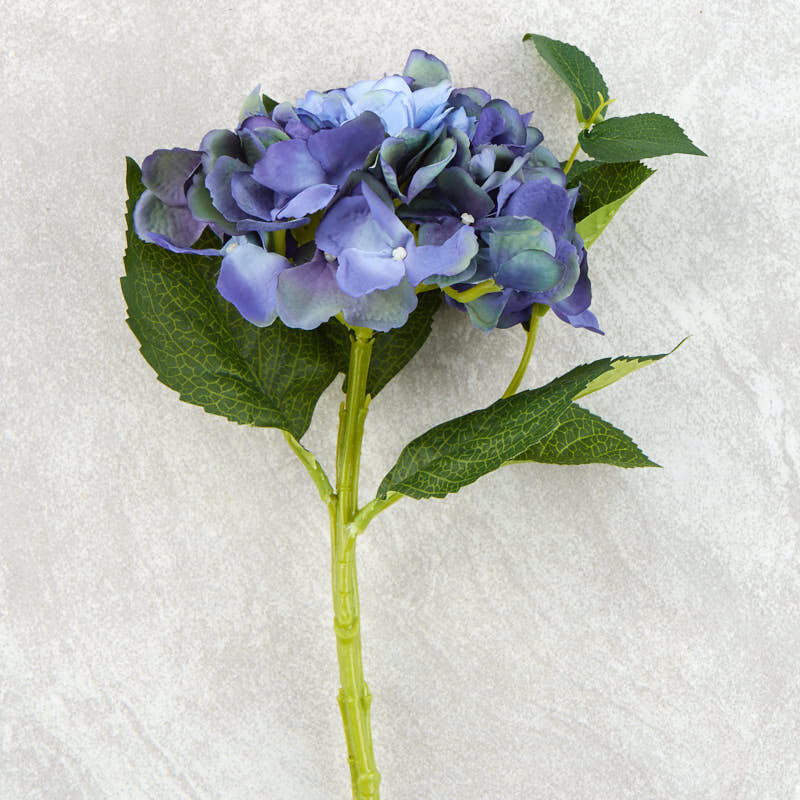 Lot of 2 Blue Artificial Hydrangea 15″ Floral Stems