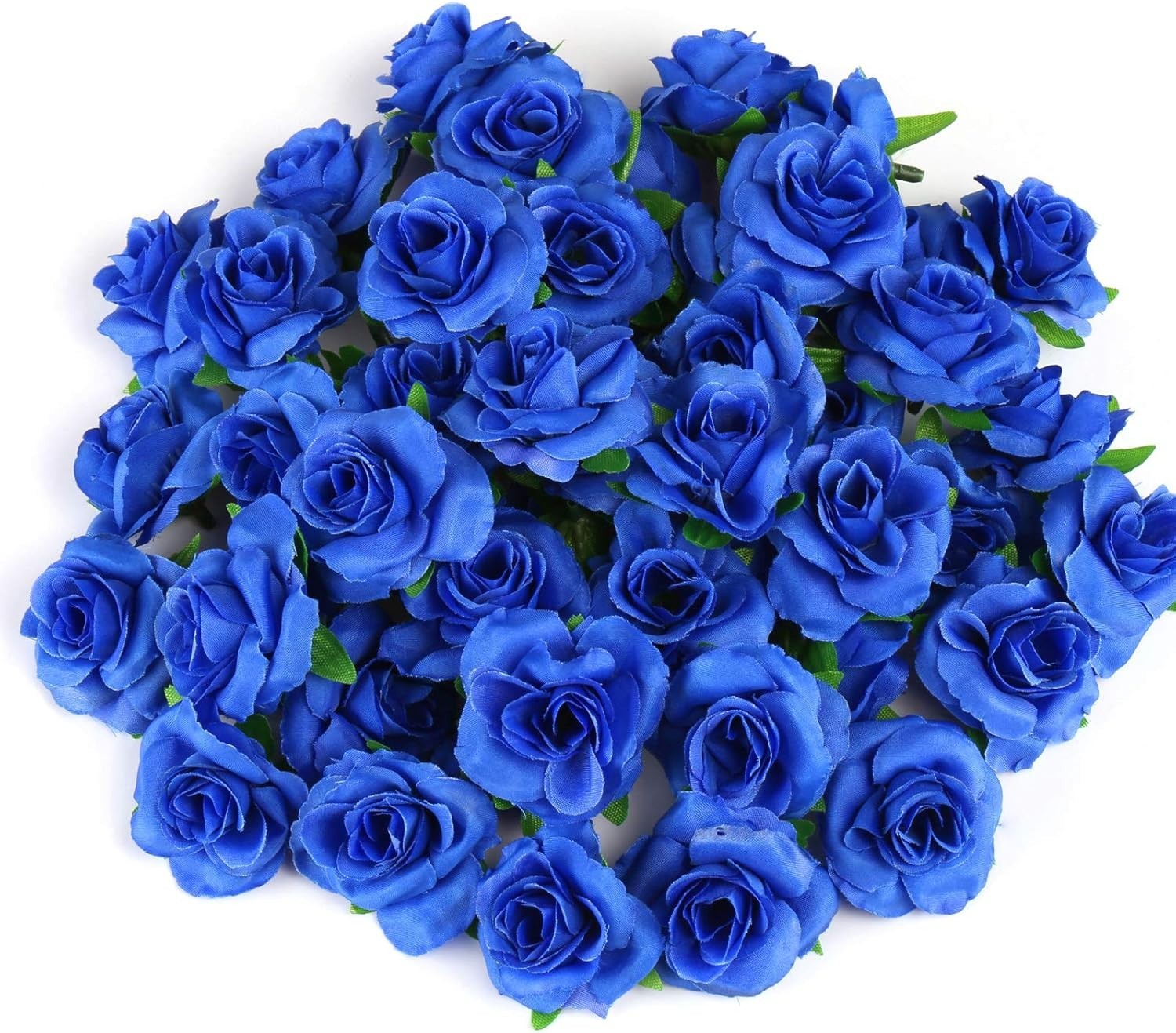 50pcs Reusable Royal Blue Silk Flowers – Perfect for Bouquets & Centerpieces