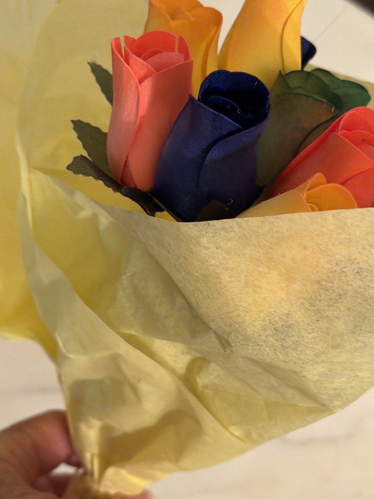 1 DOZEN – 12 MIXED COLOR BOUQUET OF BUDS FLOWER WOODEN ROSES