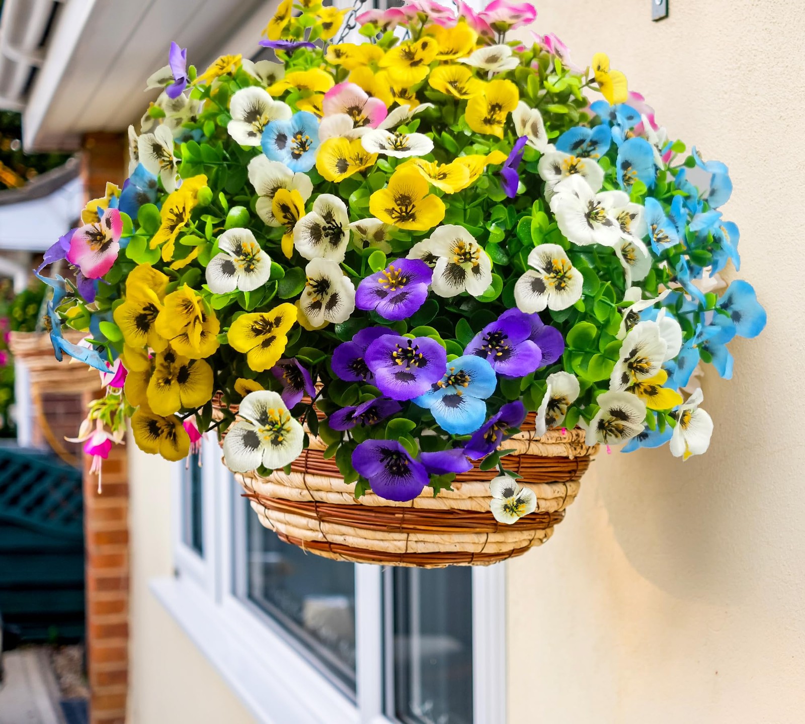 New Best Artificial Flowers for Outdoors Fake Plants, 12pcs Plants Outdoor UV