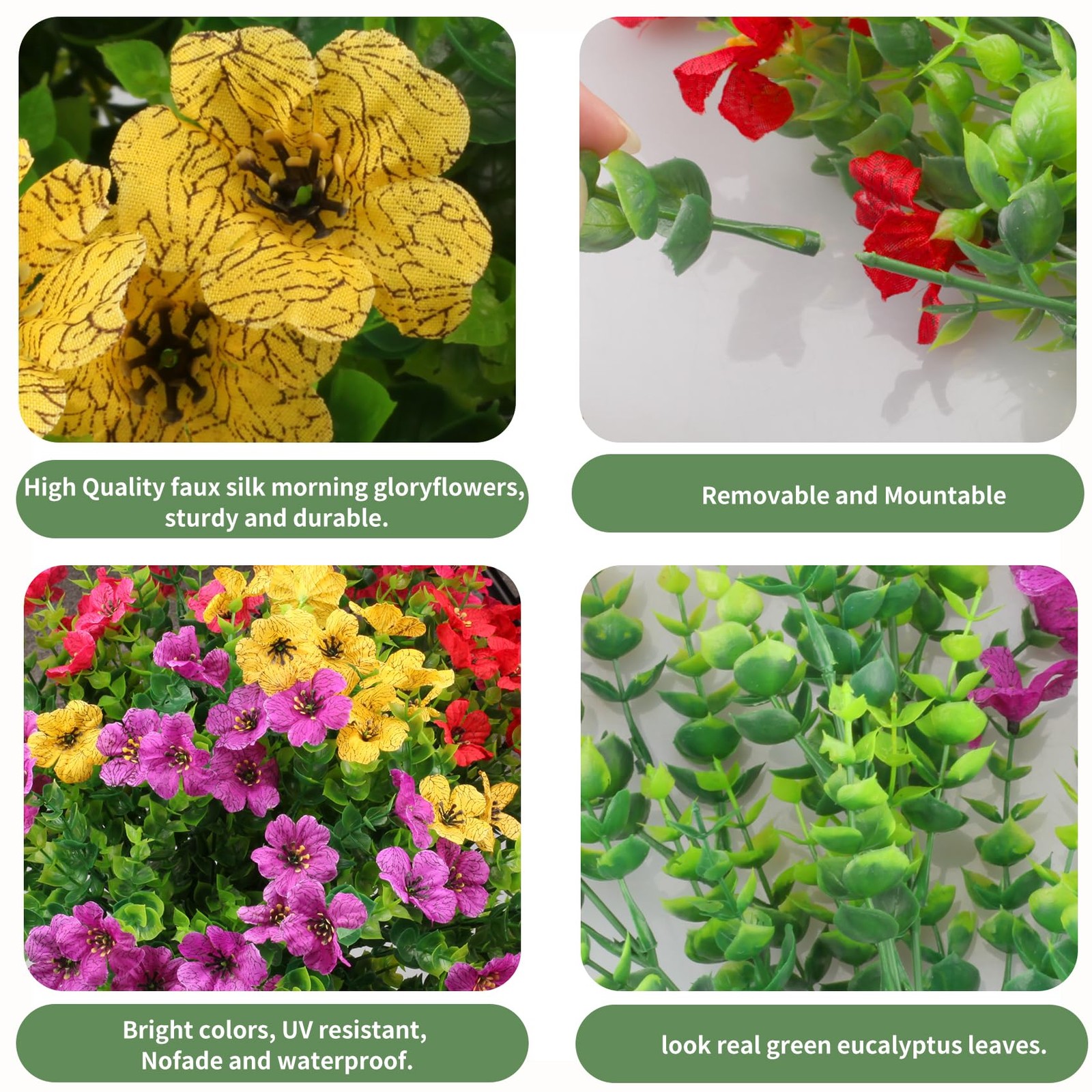 Artificial Flowers for Indoor & Outdoor Decoration 12 Bundles Faux Daisies w…