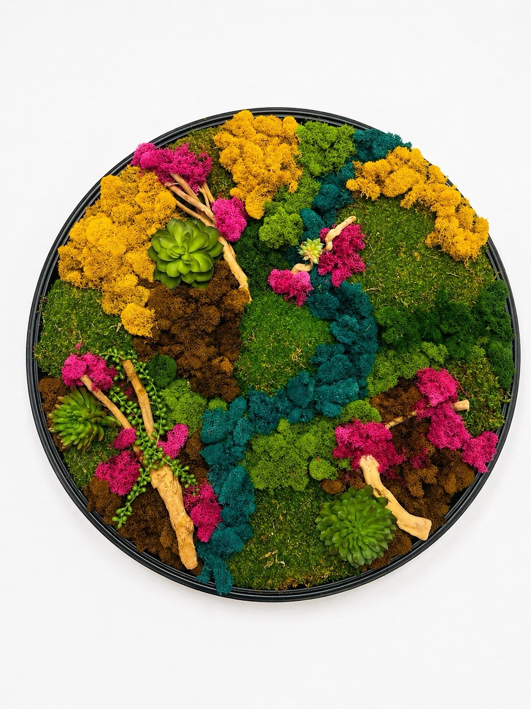 Luxury Handmade Preserved Moss Wall Art | One-of-a-Kind | Modern Botanical Decor