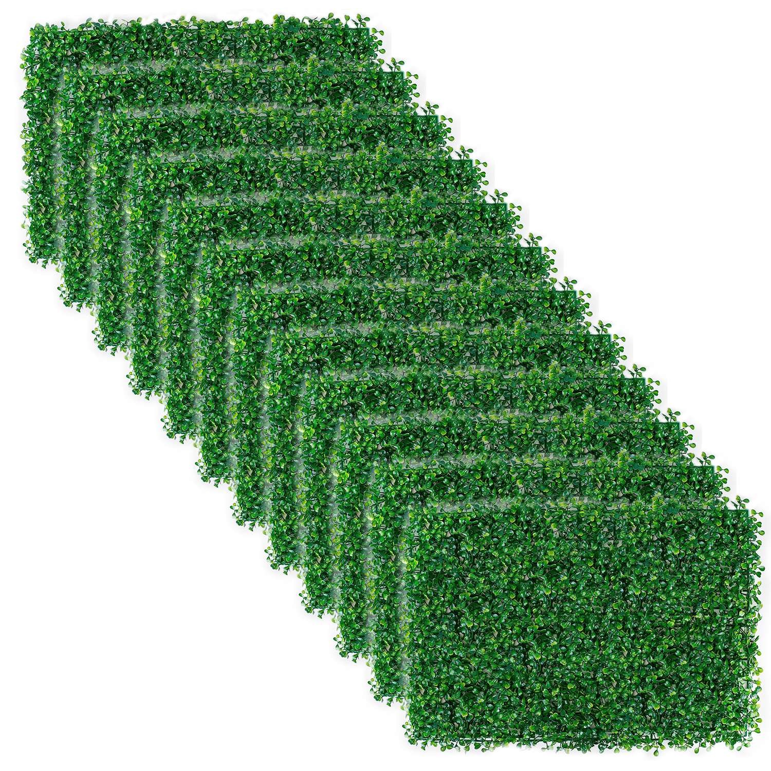 12Pcs 24″x16″ Artificial Grass Wall Panel Backdrop for Indoor Outdoor Wall Decor