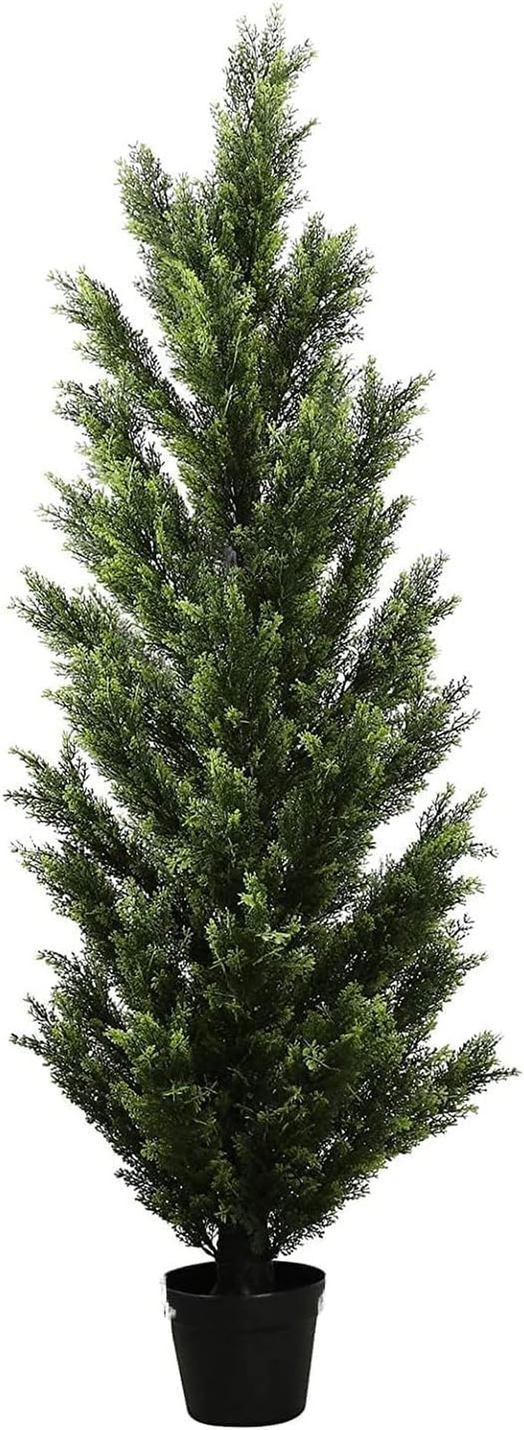 5ft Outdoor Artificial Cedar Topiary Trees in Pots – Set of 2