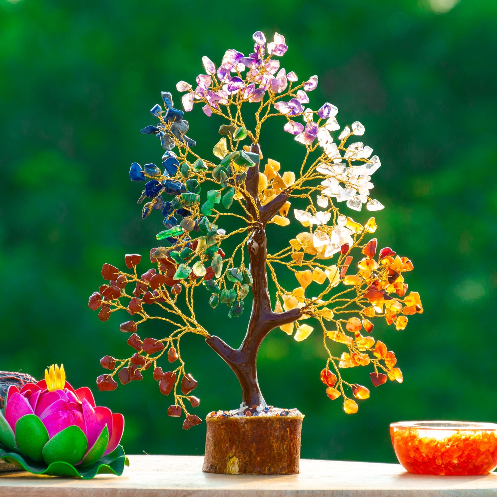7 Chakra Tree of Life Crystals Healing Stones Positive Energy Home Decor
