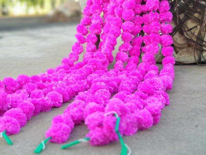 Indian Artificial Vine Flower parties Festive Decor Pink Garlands