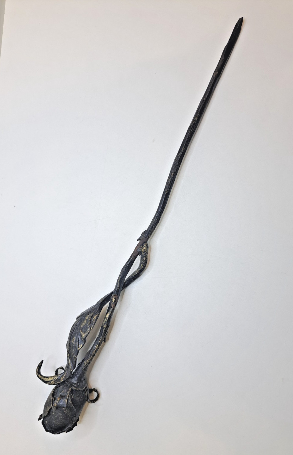 Metal Rose Decorative Collectible Floral Indoor Decor Display Flower Metal 46 cm