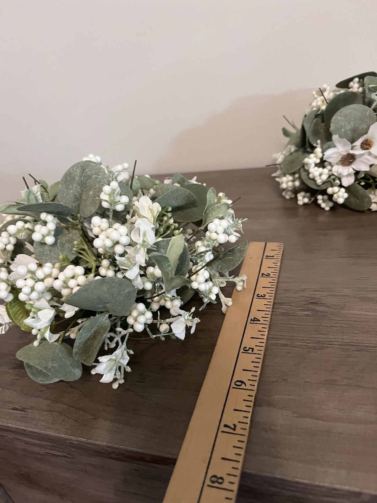 Eucalyptus And Berries Floral Centerpiece Filler White Green Country Farmhouse