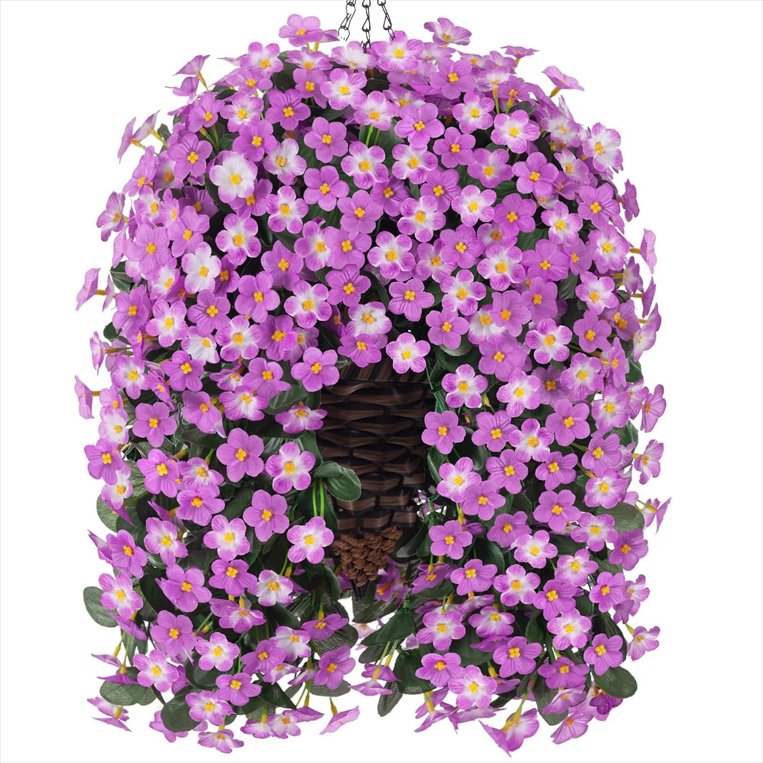 Artificial Fake Hanging Flowers with Basket for Outdoor Decoration,Uv Resistant