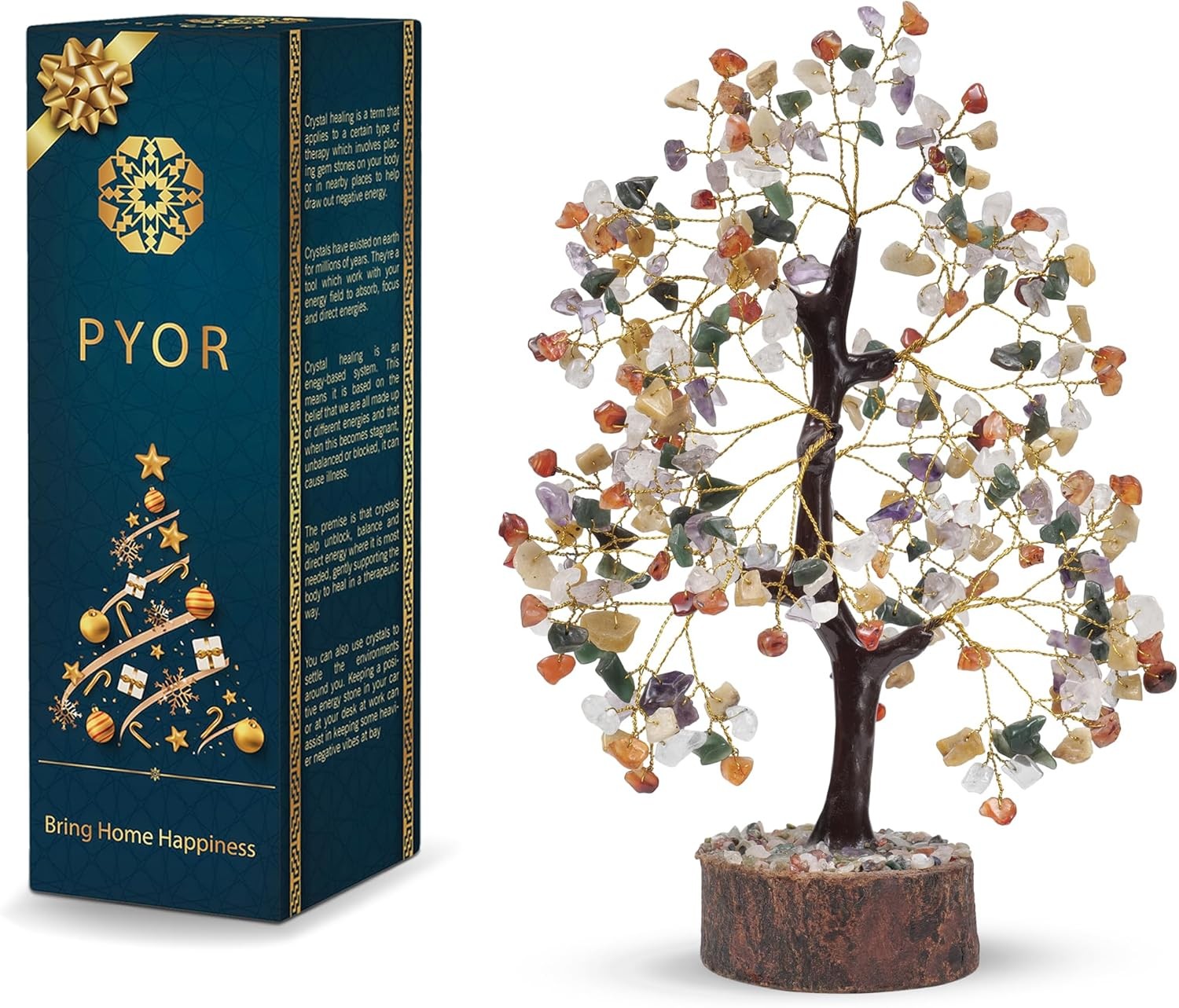Chakra Money Tree, Crystals, Spiritual Decor, Gemstone A-chakra Mix Tree G