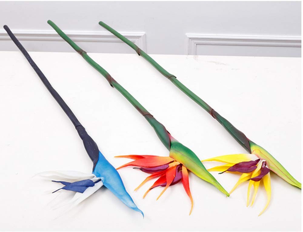 3 Pcs Large Orange Red Bird of Paradise 32 Inch Permanent Flowers,UV Resistan…