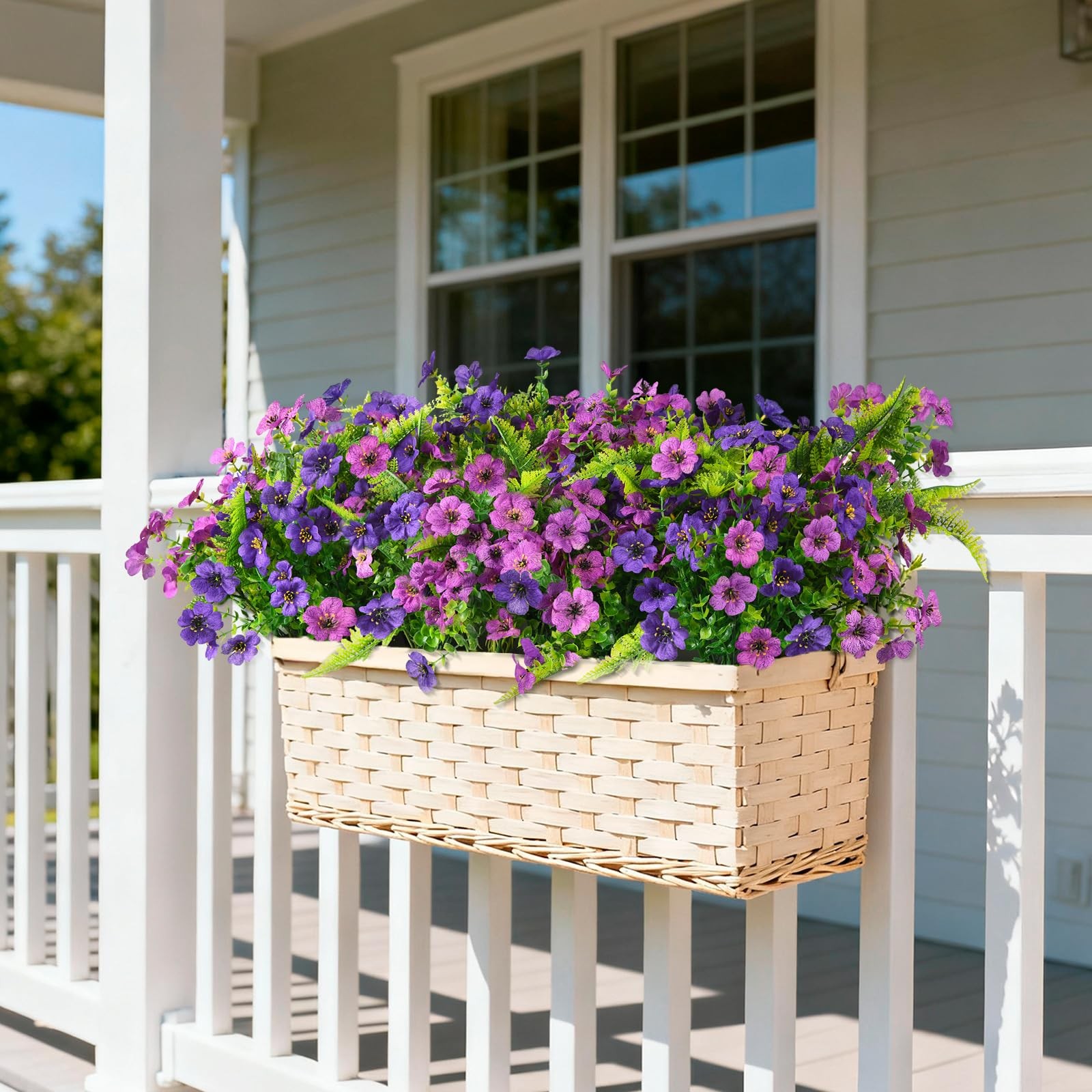 Artificial Flowers for Outdoors Faux Plants Fake Flowers Spring Summer Decora…