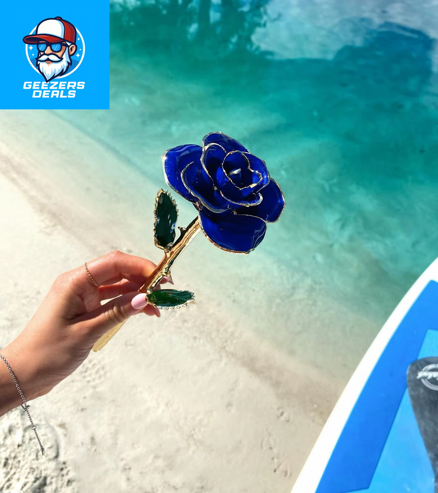 Gifts for Women 24K Gold Dipped Rose with Stand Eternal Flowers Forever Love in