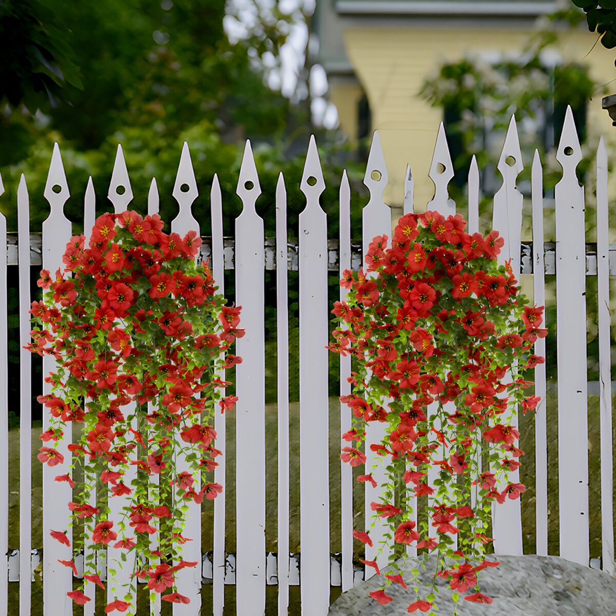 Artificial Flowers Plastic Fake Plants UV Resistant Home Garden Decor In/Outdoor