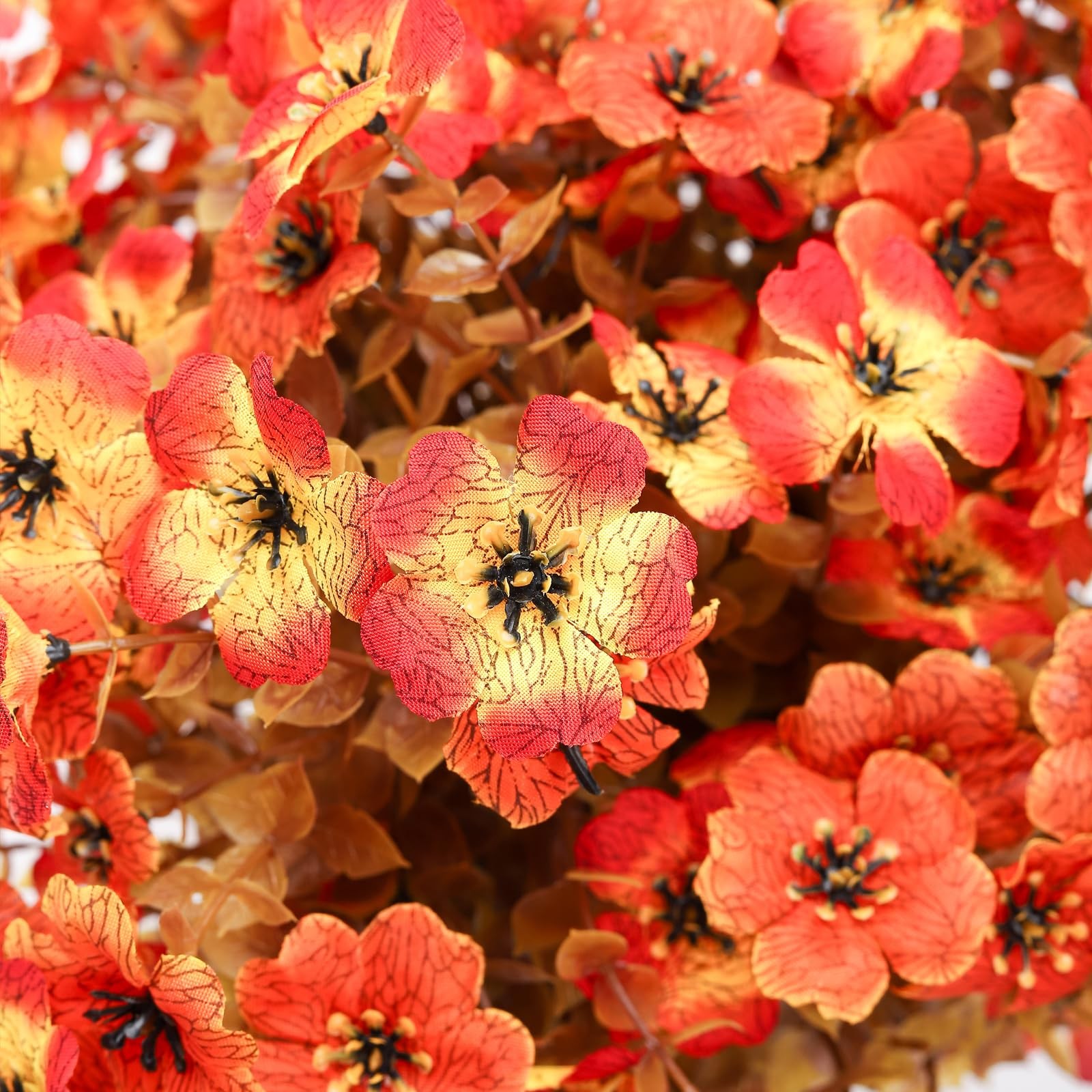 Outdoor Artificial Fall Flowers 6PCS, All Weather Fade Proof, UV Resistant Wa…
