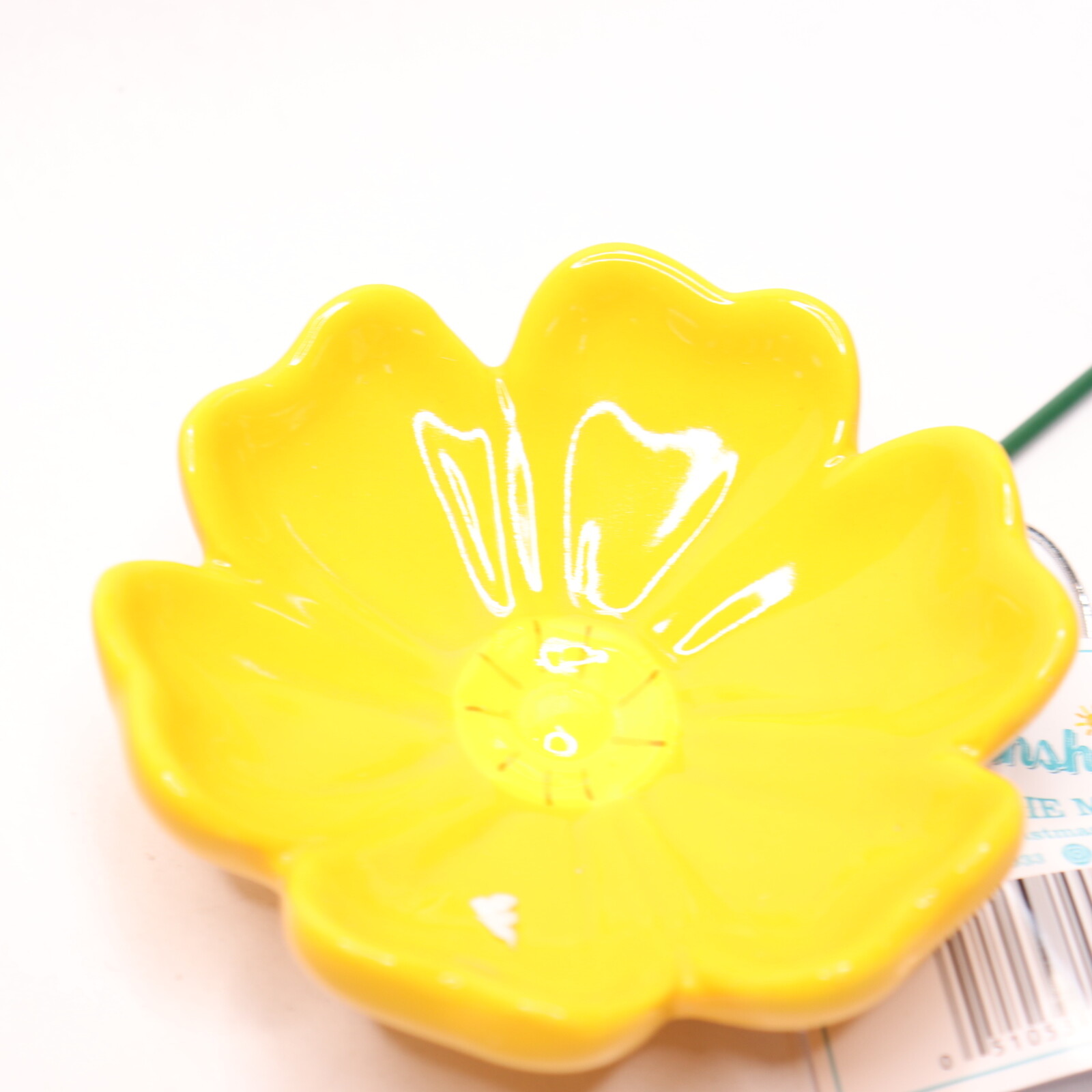 Ms Sunshine Flowers and Butterflies in Ceramic Yellow 2.4 to 3.9″ Stem 9.8″L