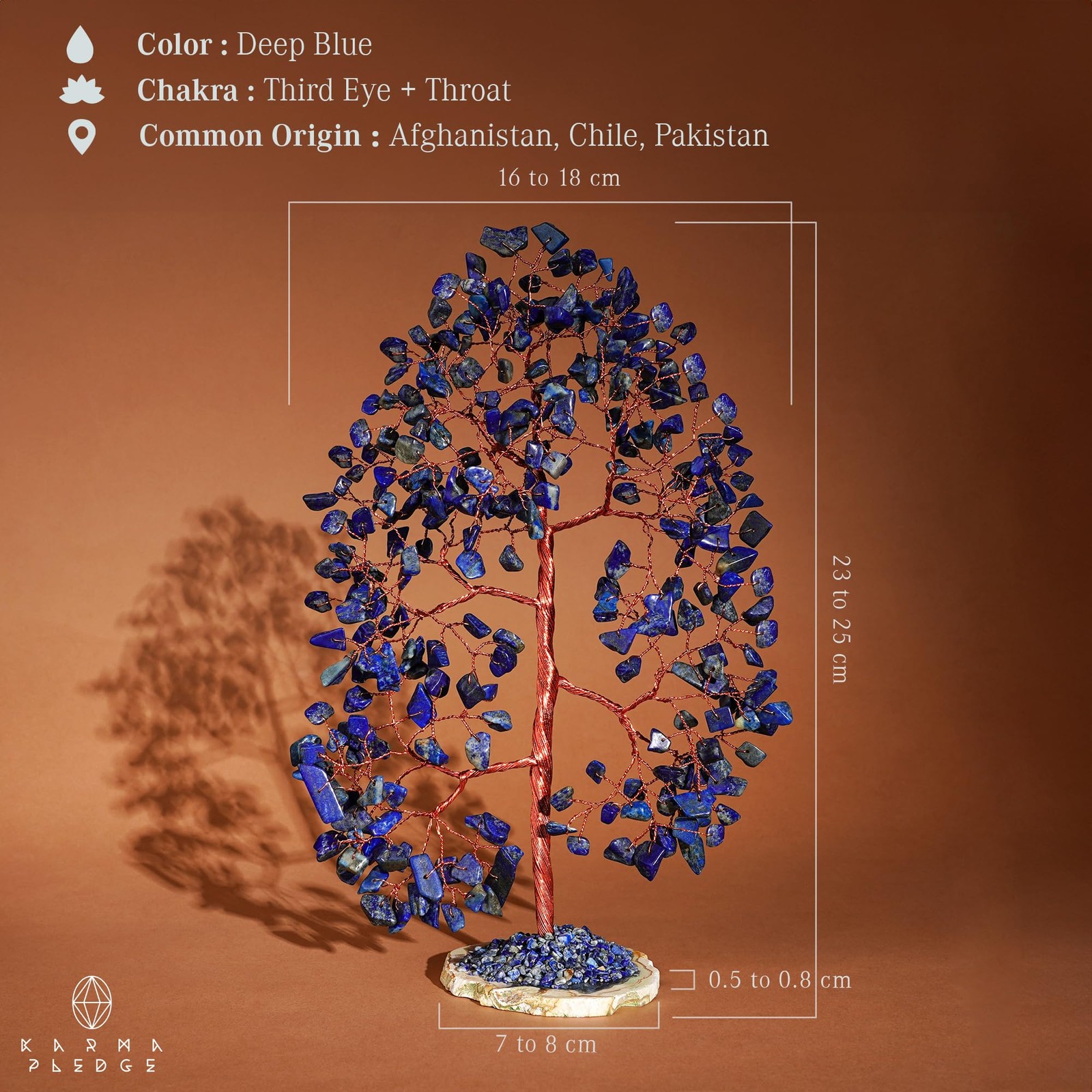 Crystal Tree of Life Birthday Gifts for Women, Men, Frineds, Handmade Lapis L…