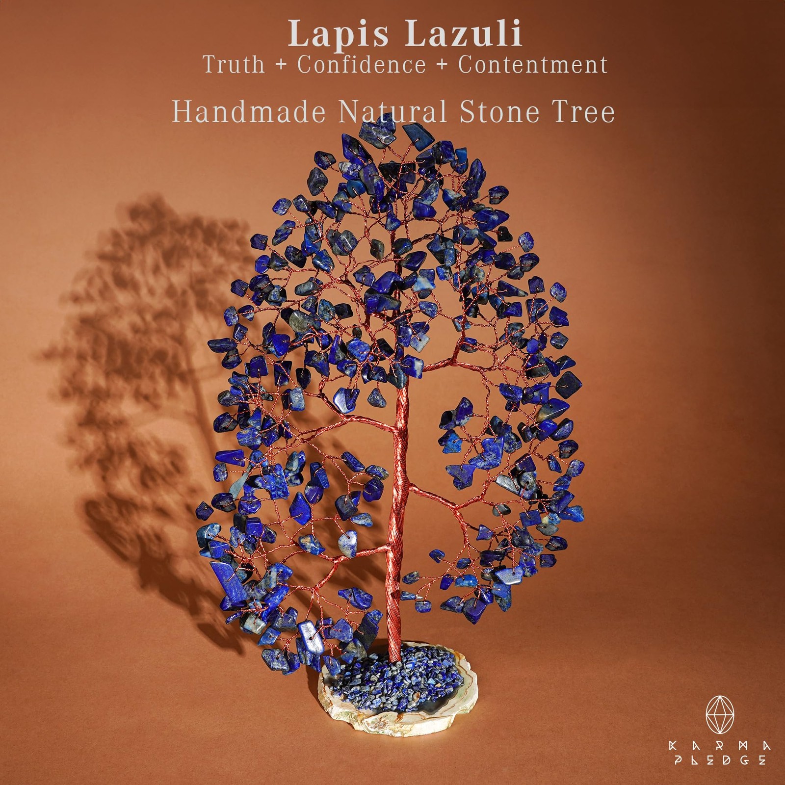 Crystal Tree of Life Birthday Gifts for Women, Men, Frineds, Handmade Lapis L…
