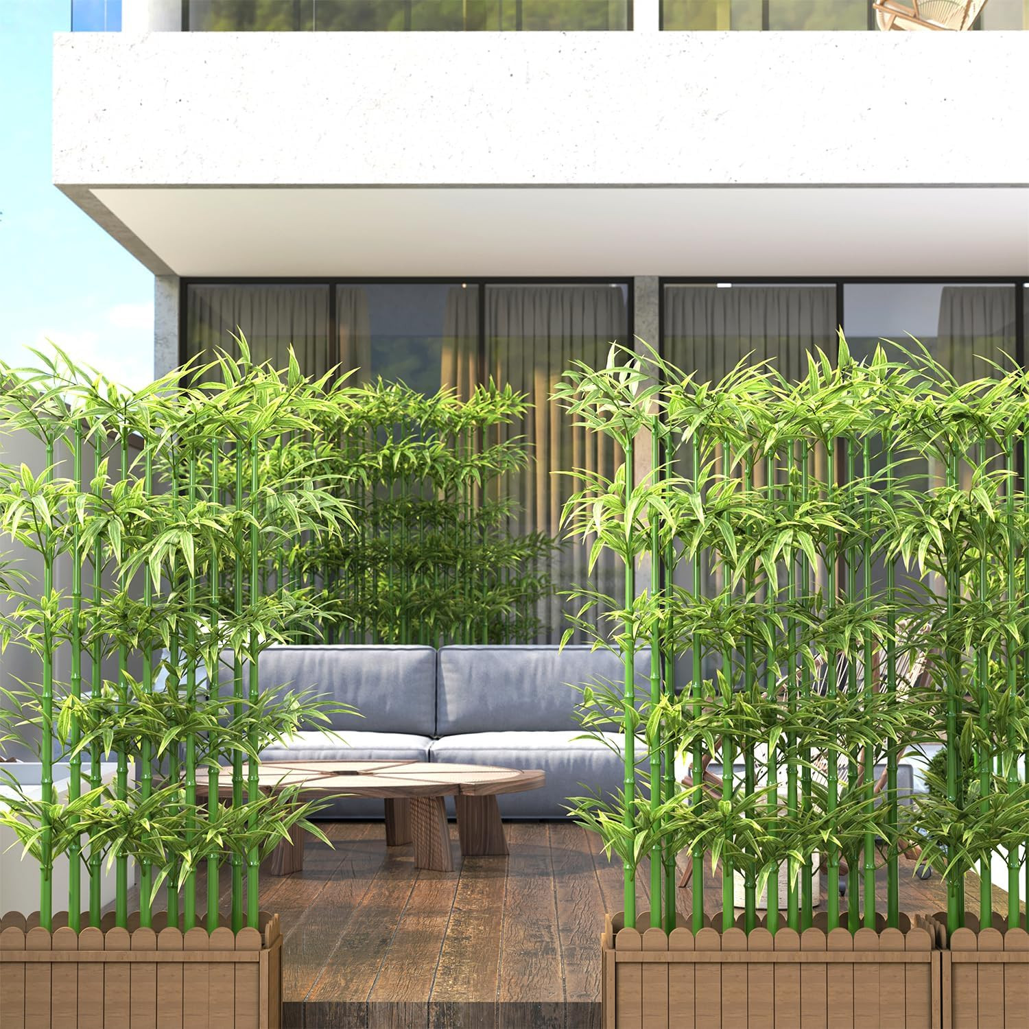 5Ft Fake Bamboo Plant 10 Pack, Artificial Privacy Plants Indoor Outdoor Faux …