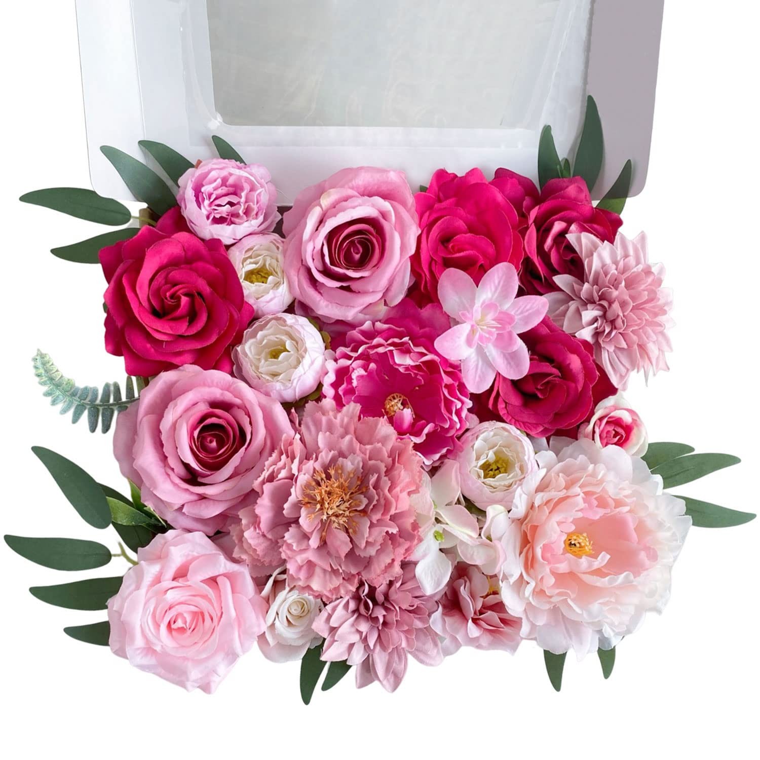 Artificial Flowers Pink Bouquets Box Set for DIY Bridal Wedding Shower Decora…