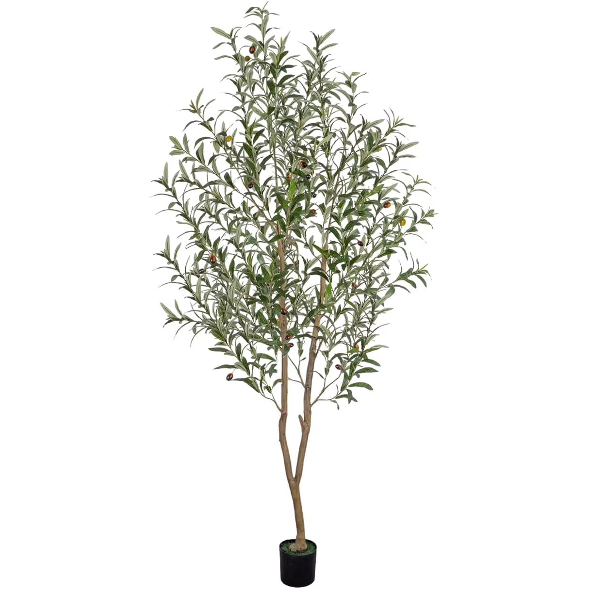 Artificial Olive Tree 6FT 7FT Fake Faux Plant Black Pot Indoor Home Office Decor