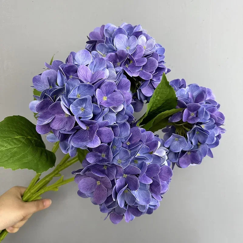 New Hydrangea Artificial Flower Real Touch Moisturizing Fake Flower Bouquet for