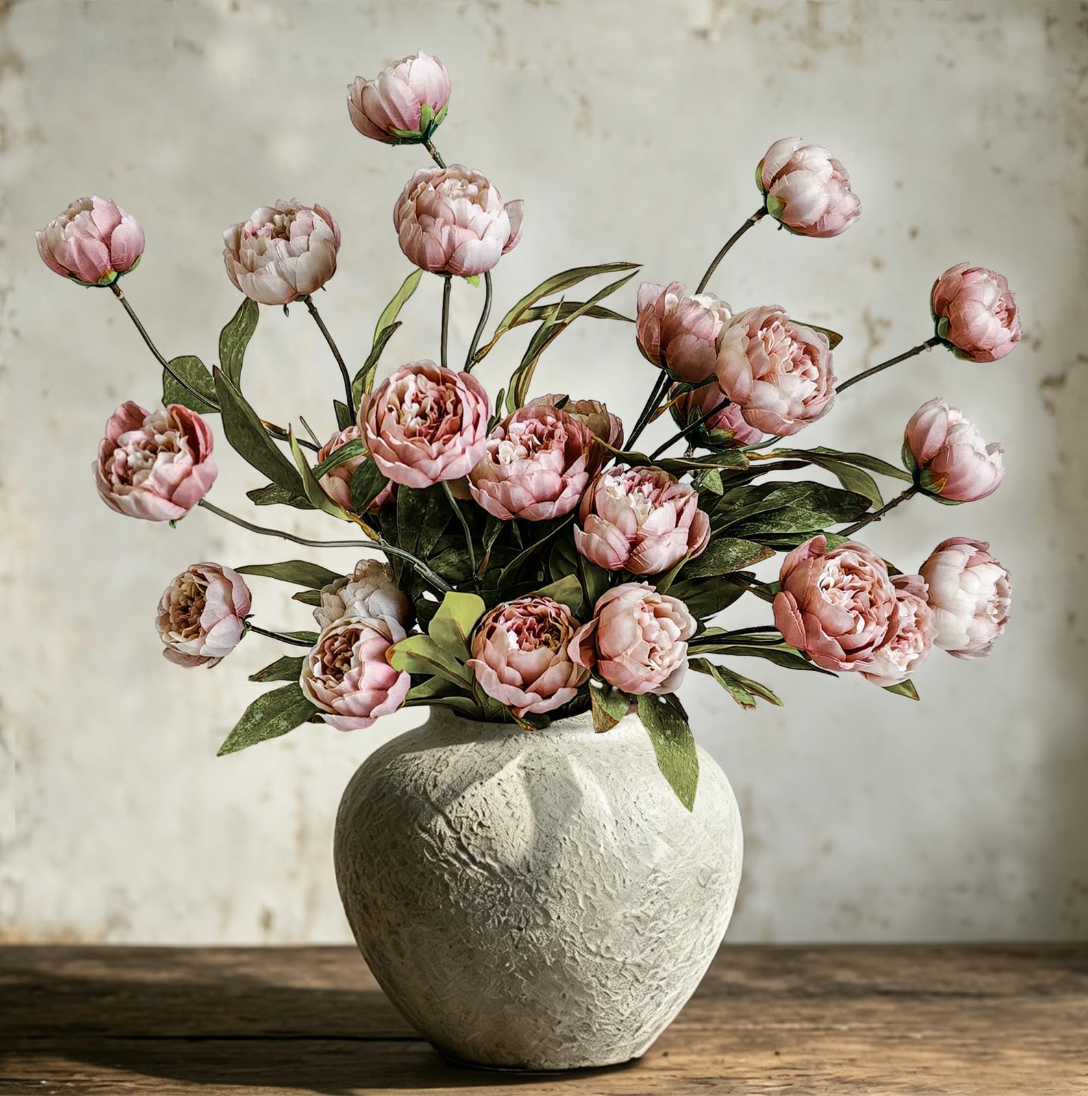 6Pcs Viral Peony Artificial Flowers for Vase，27in Real Touch Fake Flowers Bra…