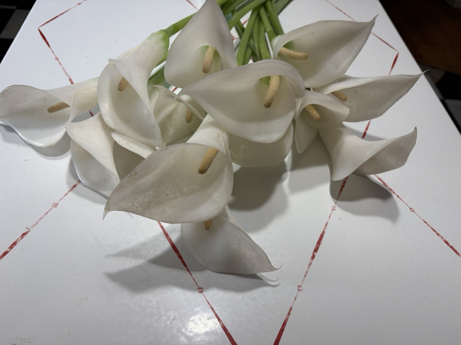 White Calla Lily Artificial Flowers 15 PCS 25″ Real Touch Long Stem|Gorgeous!