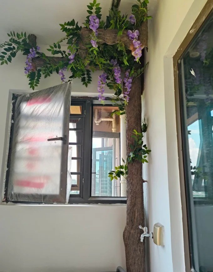 Artificial Tree Bark Wrap Flexible Rubber Plant Cover DIY Wall Garden Decor