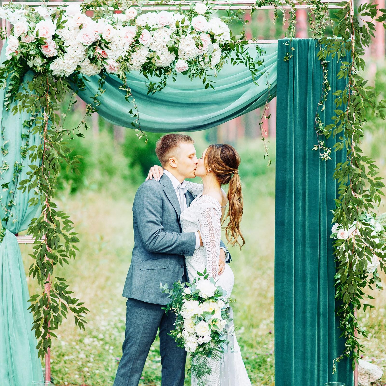 135ft Artificial Faux Greenery Garland Willow Leaves Vines Hanging Willow Vin…