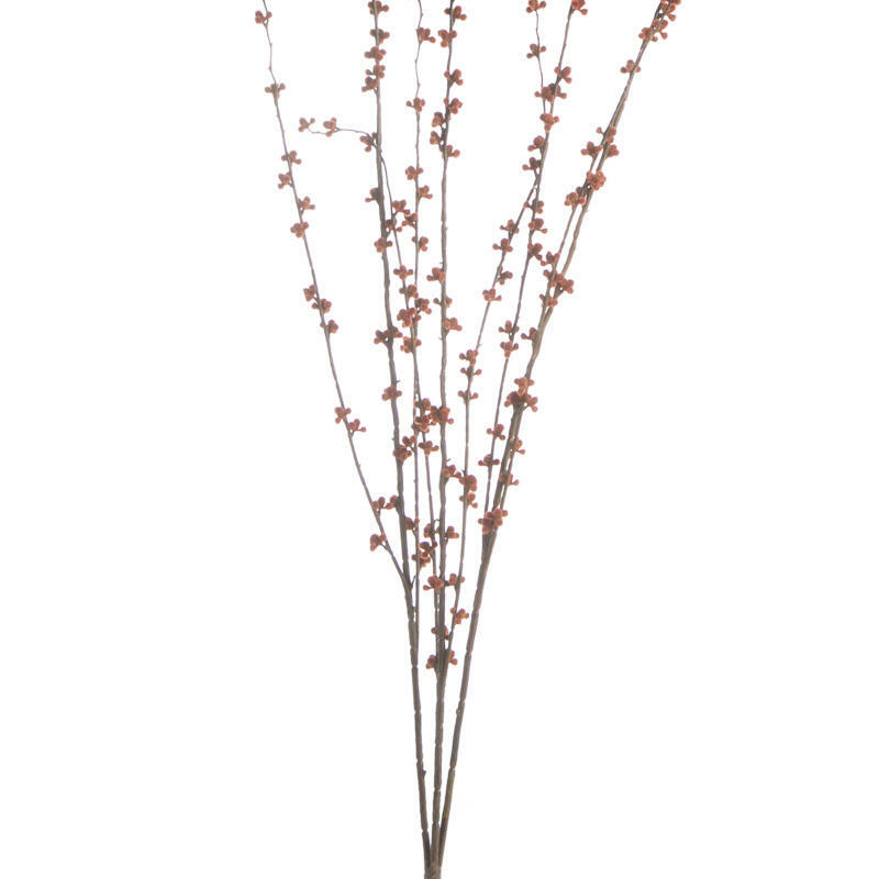 Factory Direct Craft Artificial Tall and Fuzzy Dark Orange Ragweed Floral S