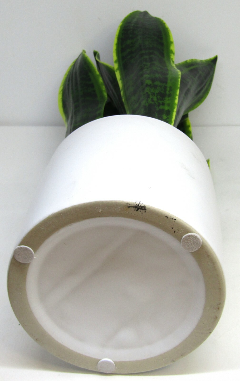 Fake Snake Plant 16″ Faux Potted Plant Artificial Snake Plant with White Ceramic