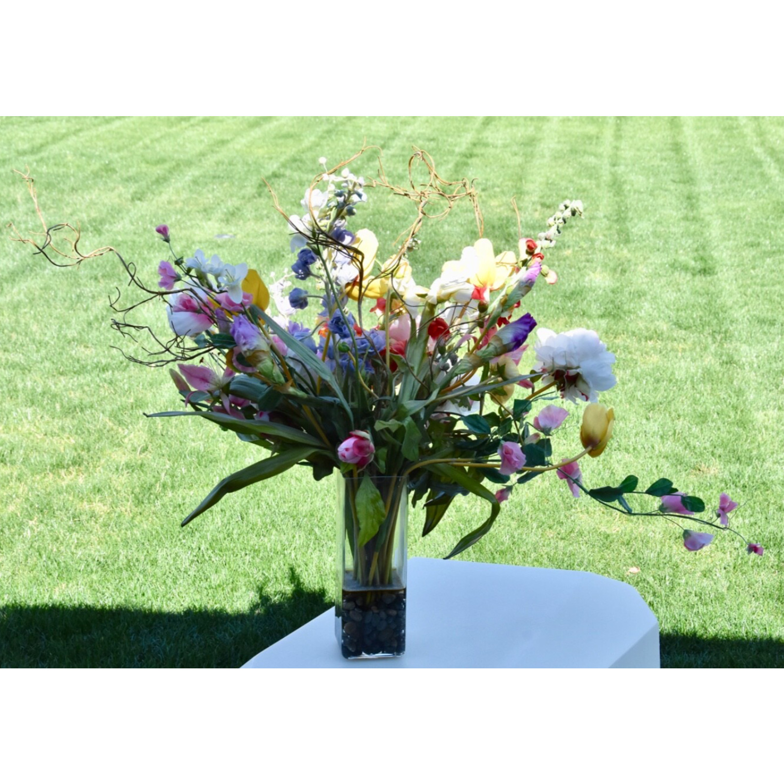 Artificial Colorful Silk Spring Floral Bouquet Centerpiece Arrangement 32″