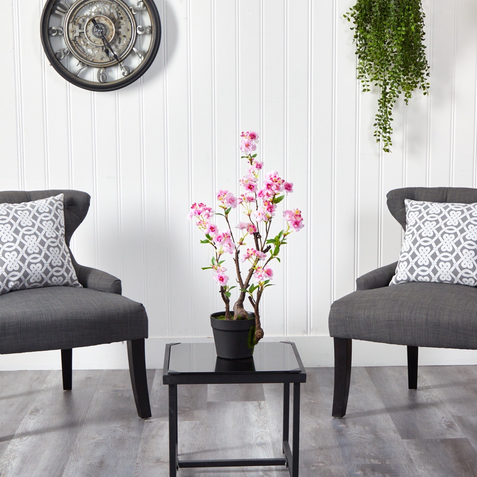 2.5’ Cherry Blossom Flowering Artificial Plant Home Office Decor. Retail $76