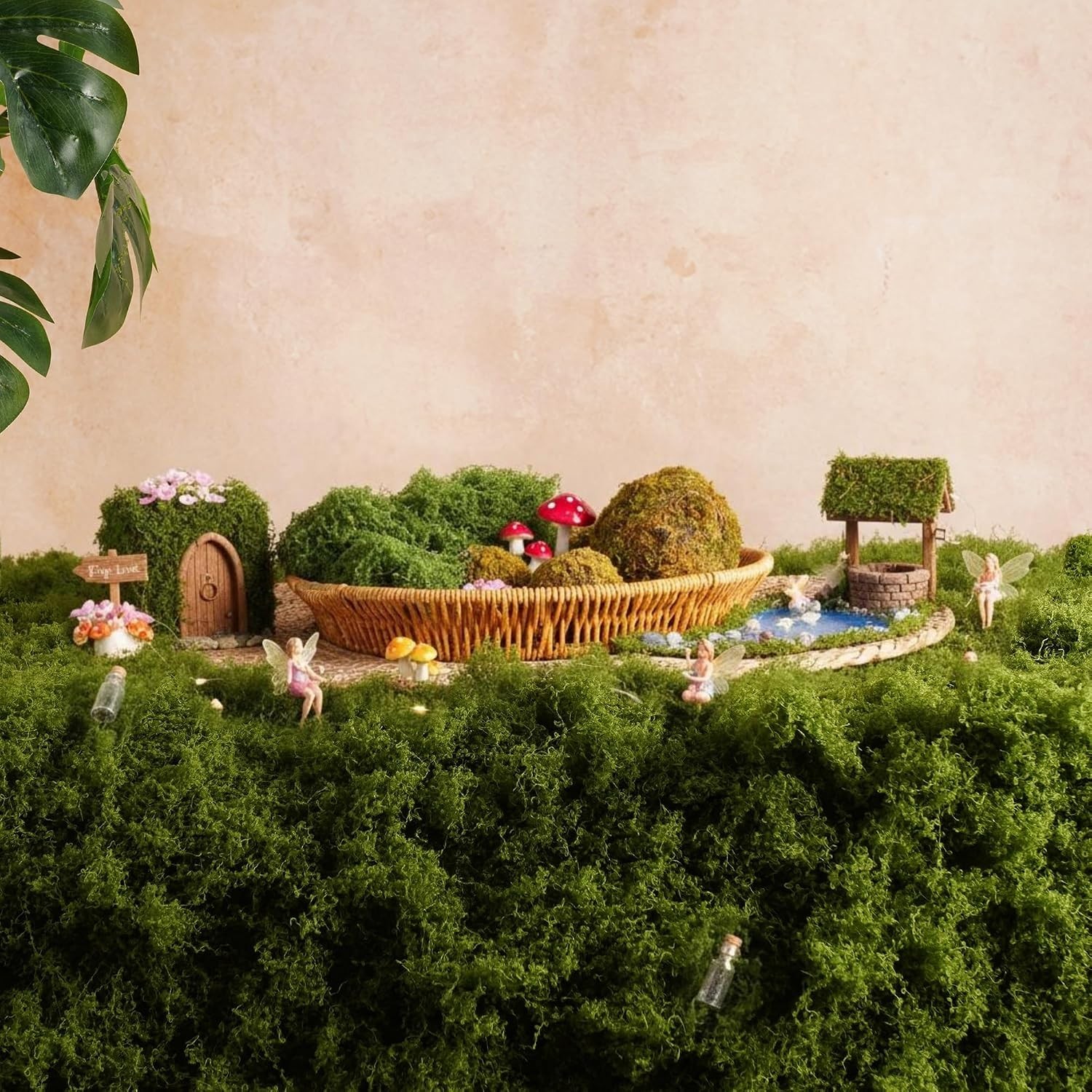 Artificial Moss Mat for Wedding Decor and Indoor Crafts 39×39 Inch
