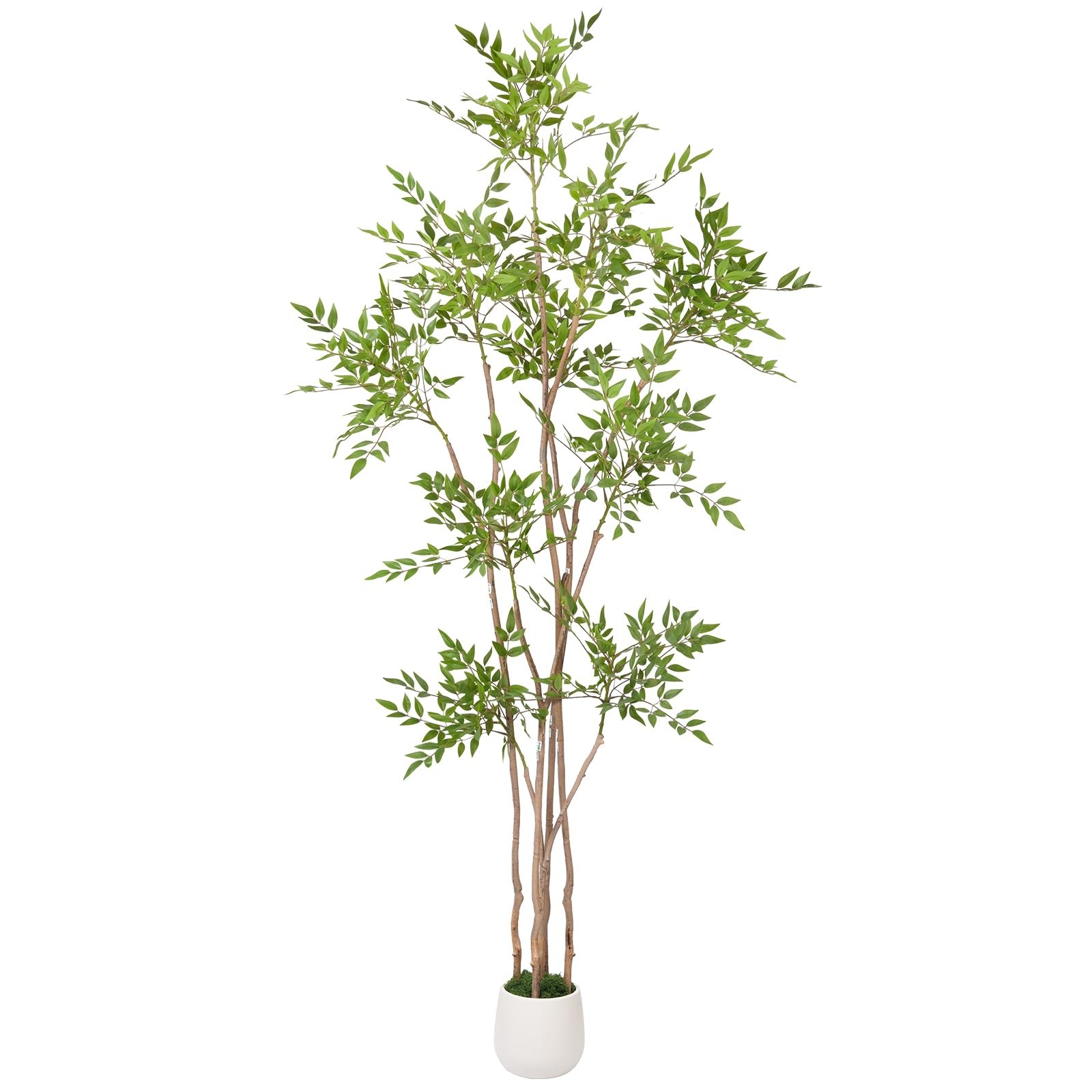 HO2NLE 7FT Artificial Nandina Tree, Faux Plants Indoor with Pot