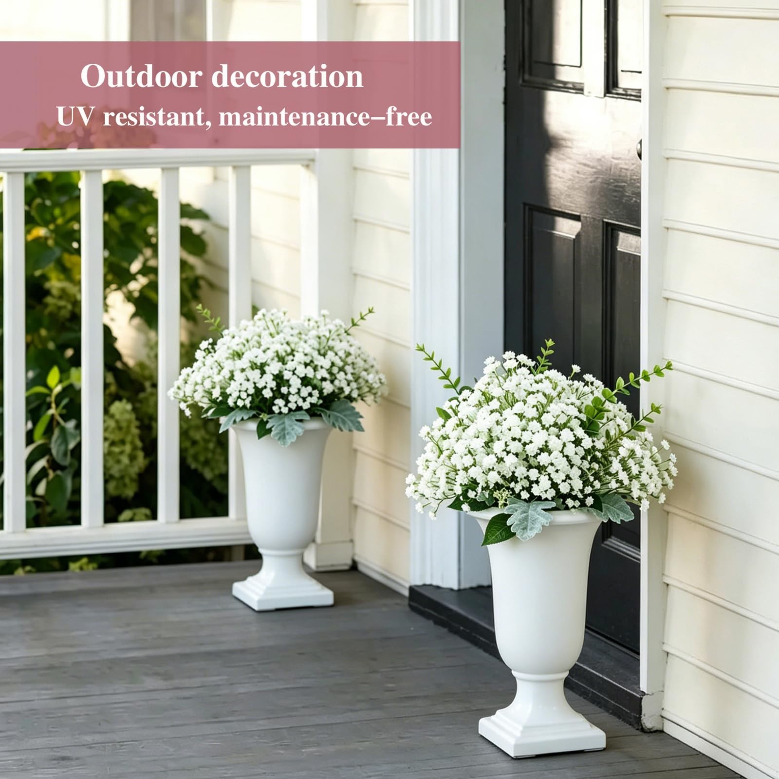 QUTCIIV Artificial Baby’s Breath Flowers 200 Pcs White