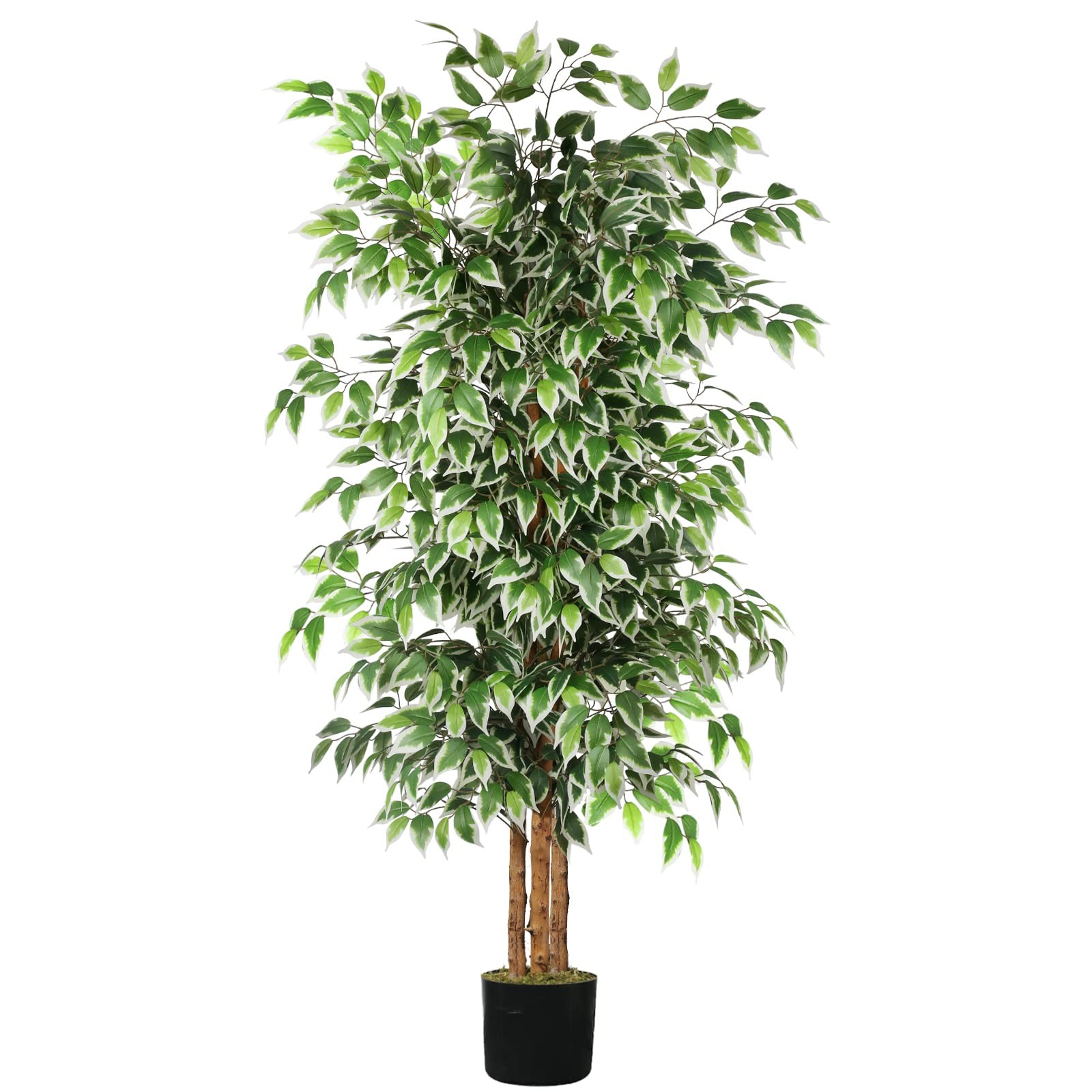 GTIDEA 6ft Artificial Tree Ficus, Tall Faux Trees Indoor 6ft, Ficus