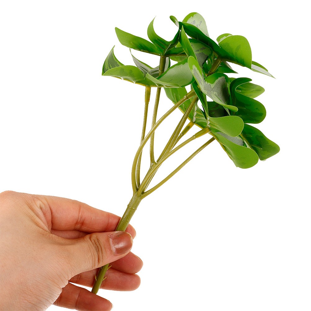 5 Pcs Artificial Shamrock Picks Lifelike Green Plant Stems Home Office Decor
