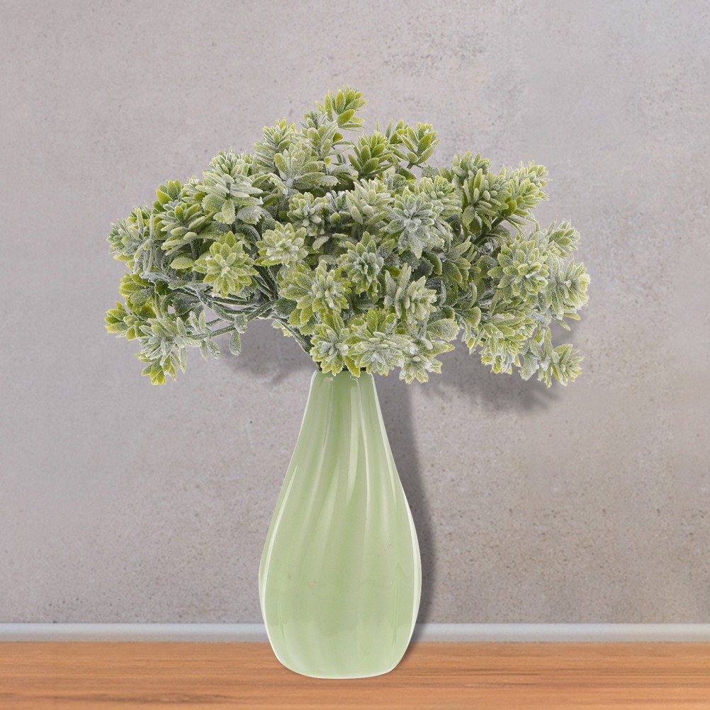 5Pcs Fake Leaves Branch for Indoor Decoration with Lifelike Green Leaves