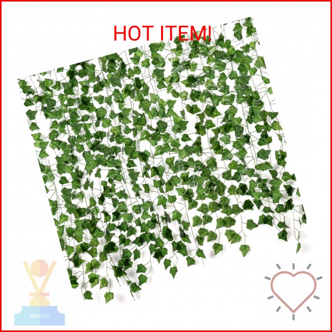 Fake Vines for Room Decor(12 Pack 84 Feet) Aesthetic Artificial Plant Ivy Leaves