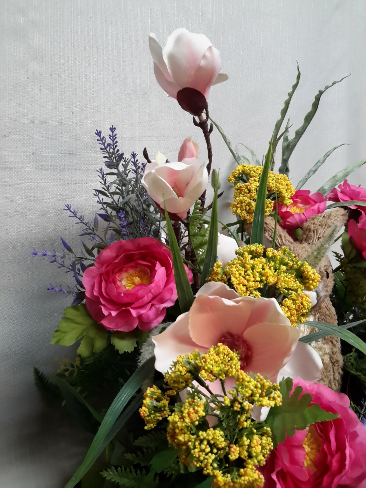 Flower Arrangement Spring Summer Table Centerpiece Easter Bunny Decor Mother Day