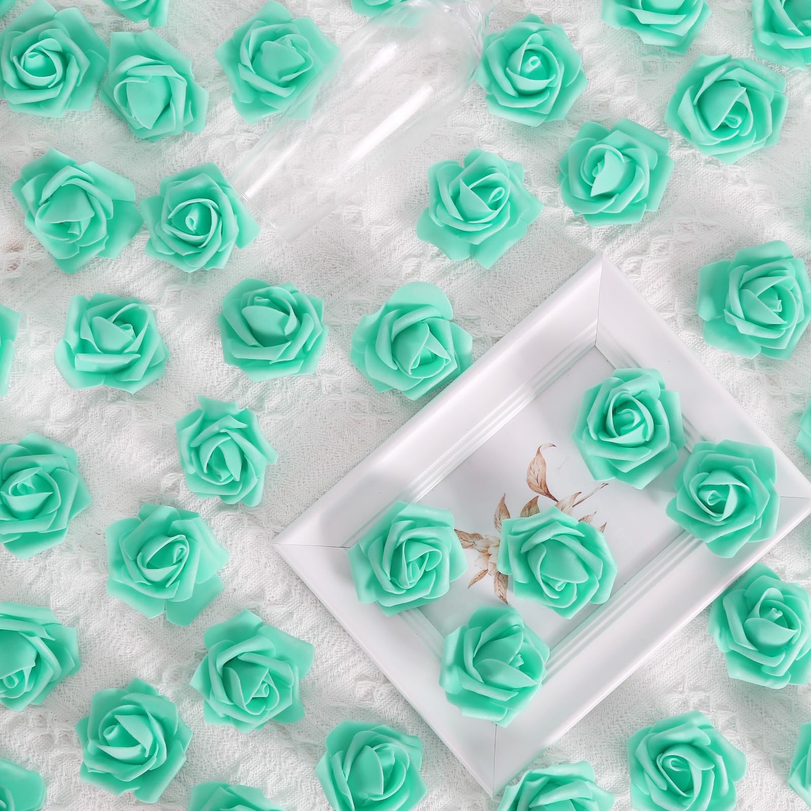 Fake Roses,200PCS Artificial Stemless Roses 1.97in Foam Roses Flower Heads fo…
