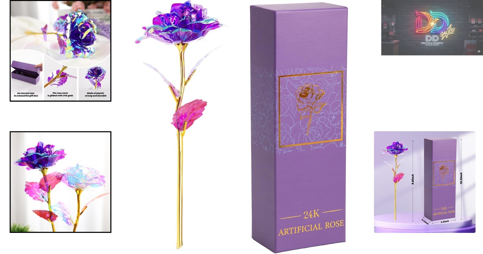 Beautiful Purple Eternity Rose in Elegant Box – Perfect Gift for Any Occasion