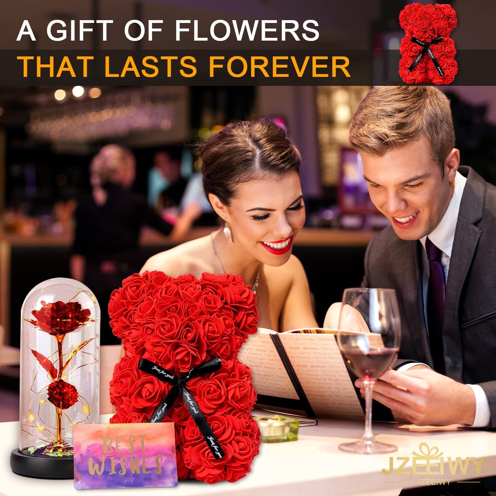 Flower Rose Bear for Mom,Perfect Birthday Romantic Gift for Wife Daughter Gir…